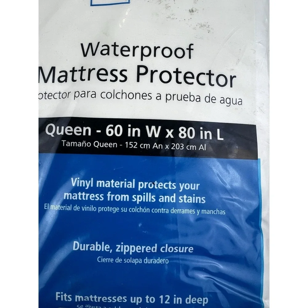 Mainstays Vinyl Zippered Waterproof‎ Mattress Proctector Queen 60X80